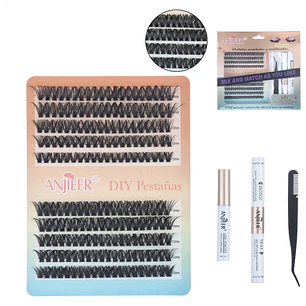 pestañas + pegamento y removedor 