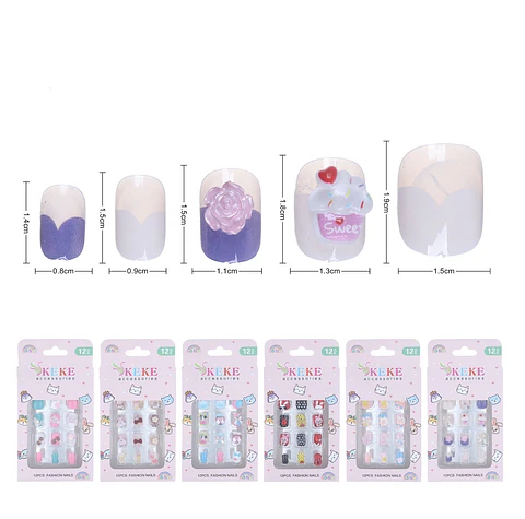 uñas press on niña 