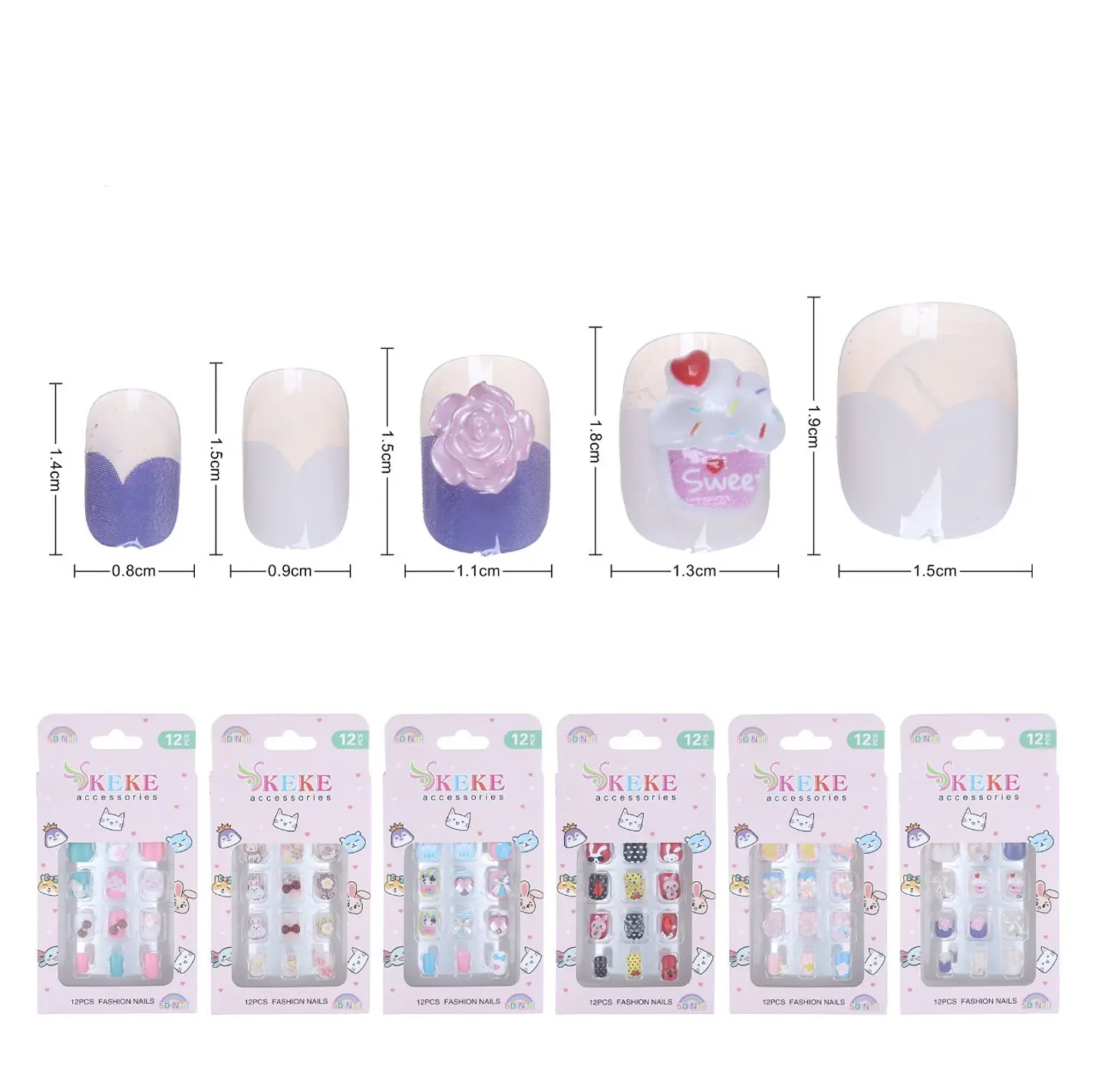 uñas press on niña  1