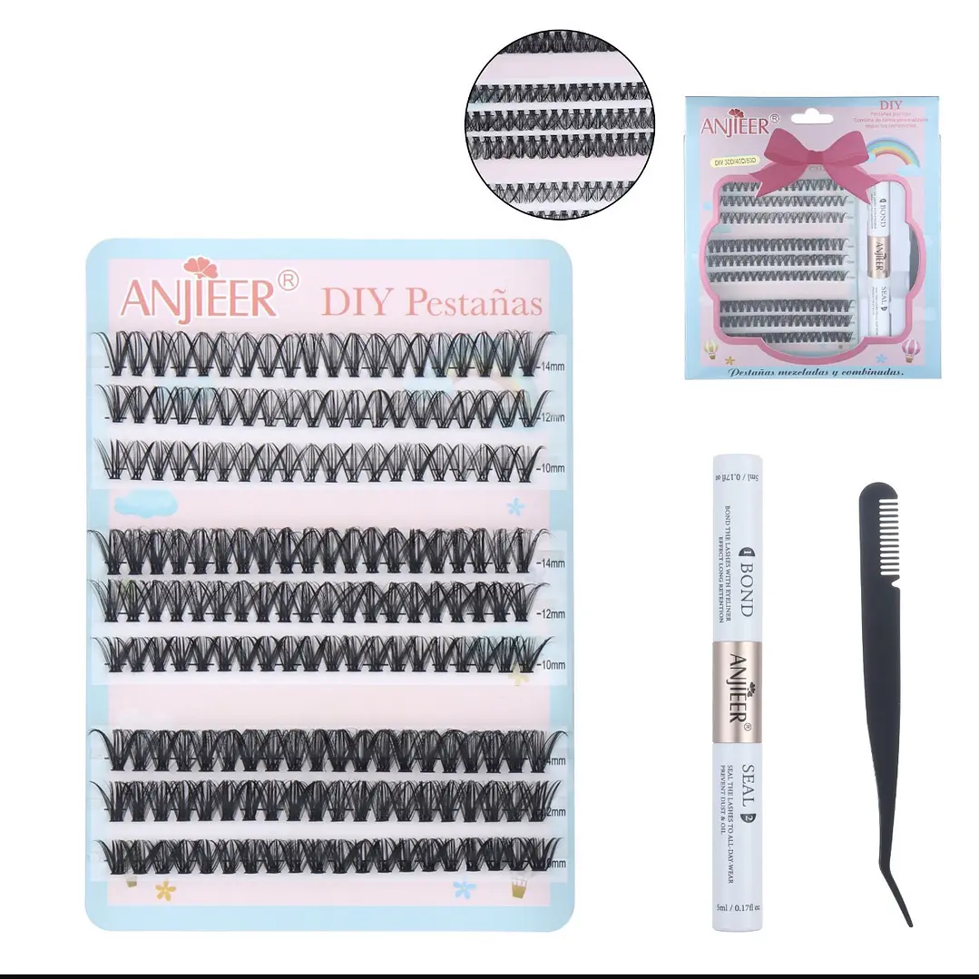 set pestañas (10-12-14mm)  1