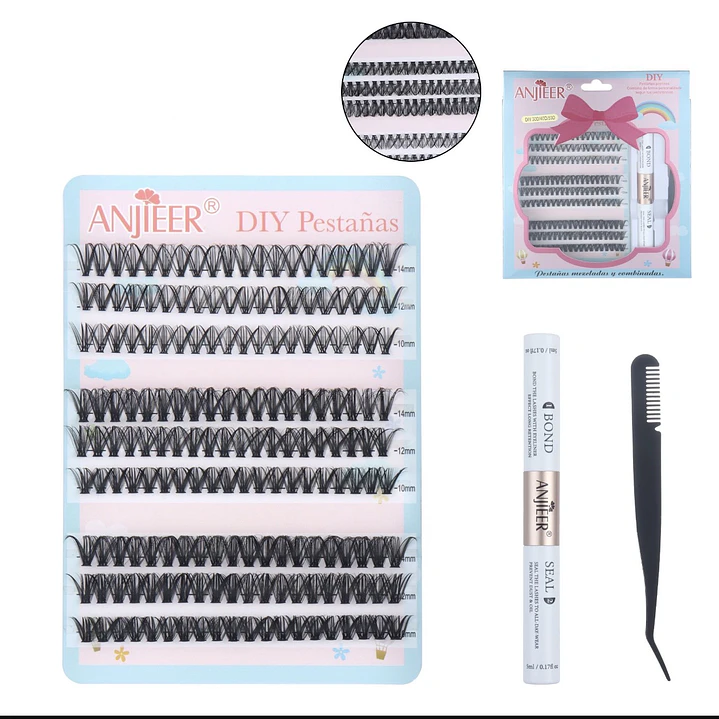 set pestañas (10-12-14mm)  1