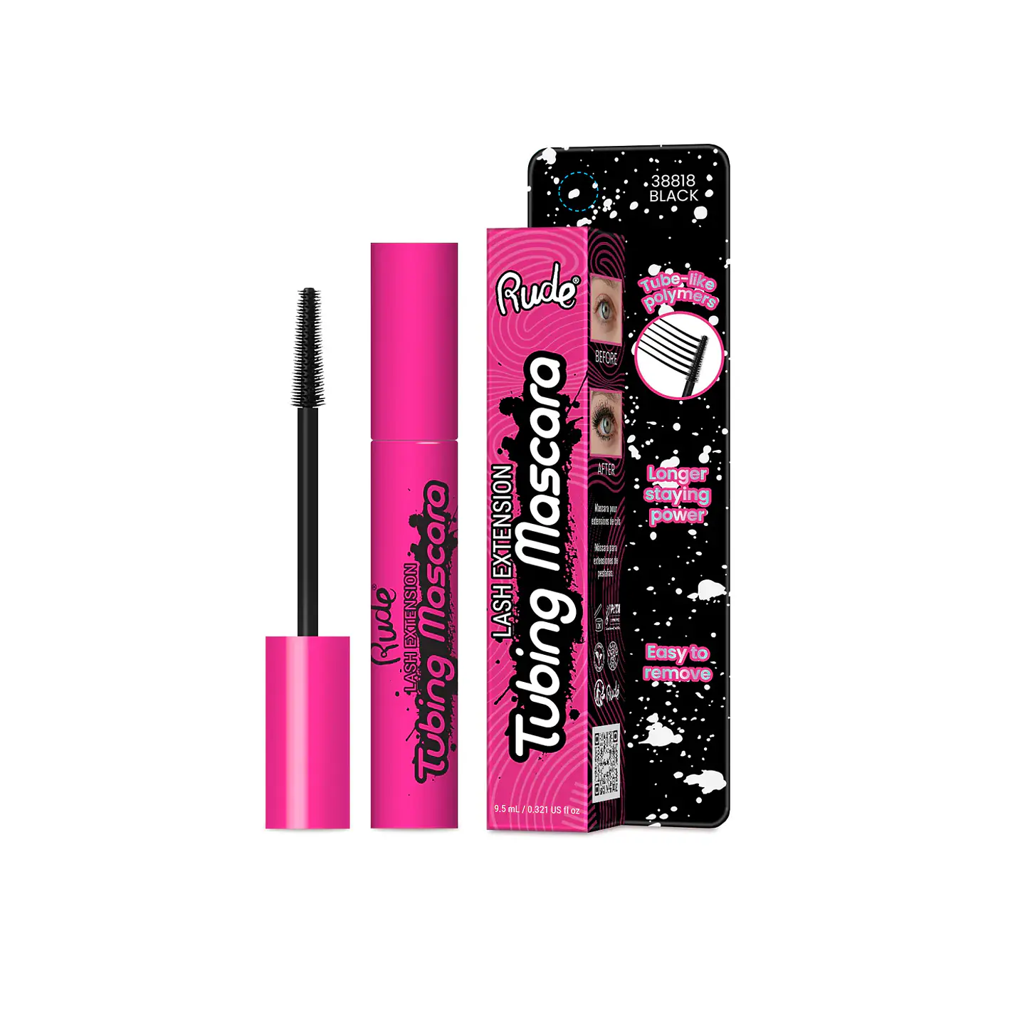 Lash Extension Tubing Mascara negro 1