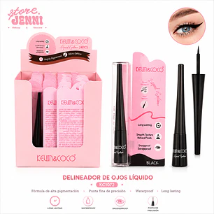 Delineador de ojos pincel negro