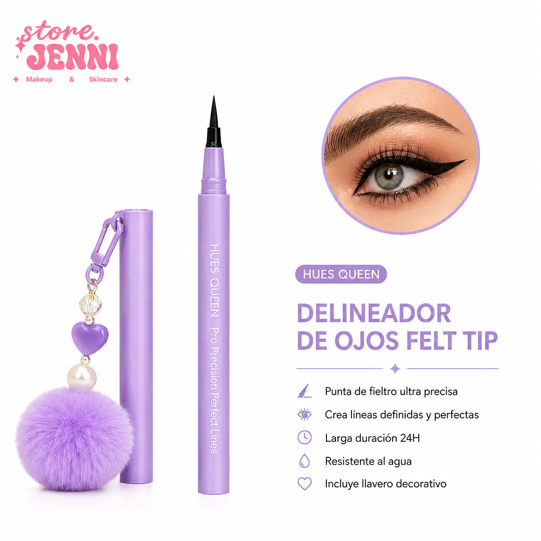 Delineador plumón negro matte   1