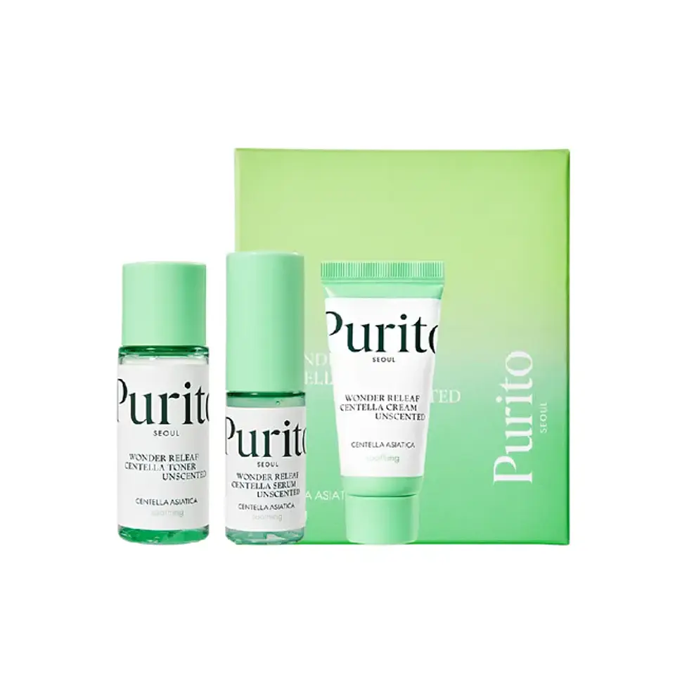 Wonder Releaf Centella Mini Kit Unscented – 3 pzs Mini Tallas 1