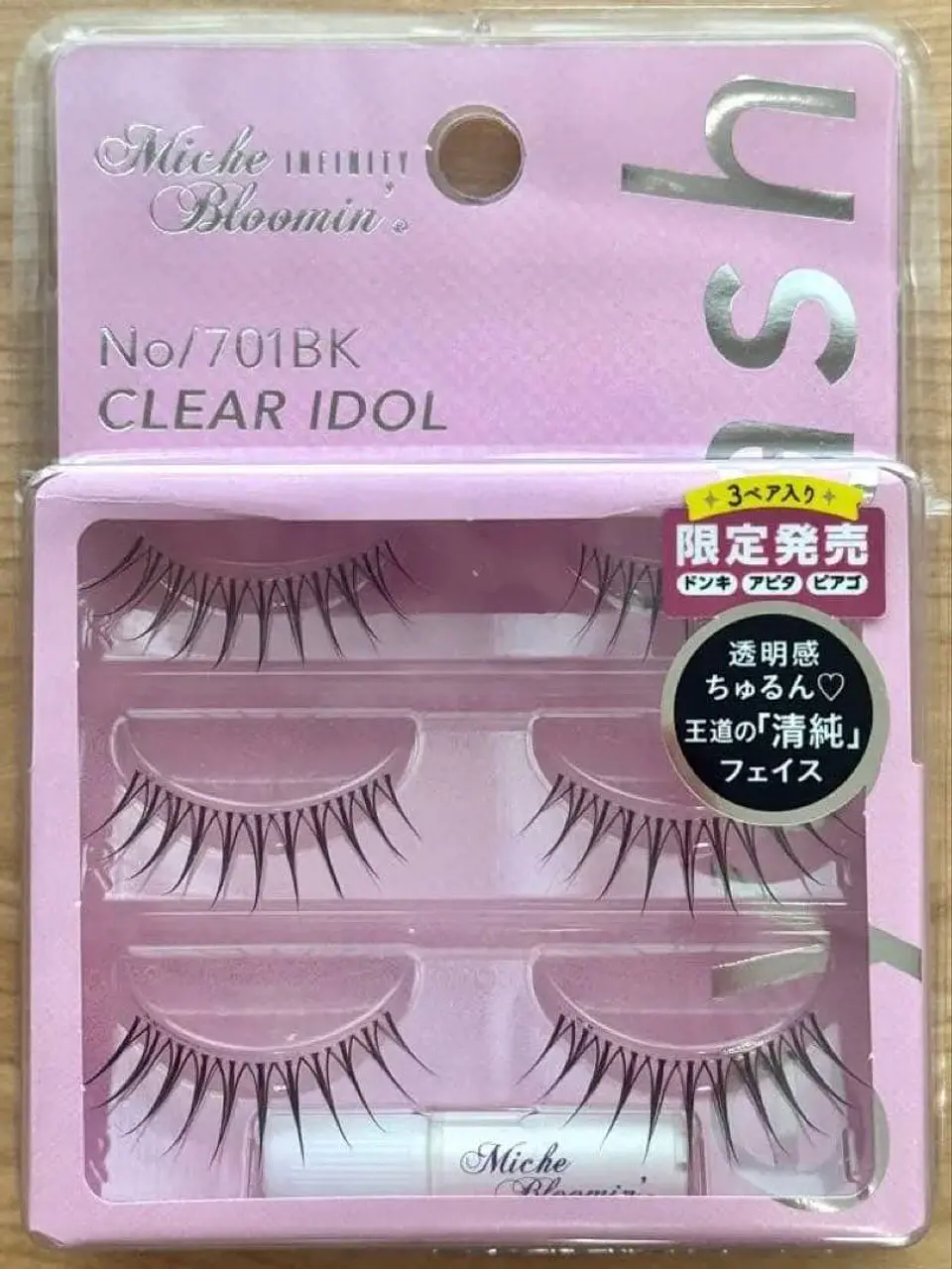 set 3 pares miche bloomin clear idol 2