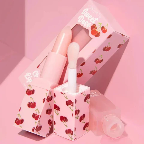 Sweet Dose - Set Dúo Exfoliante Y Aceite Humectante Para Labios