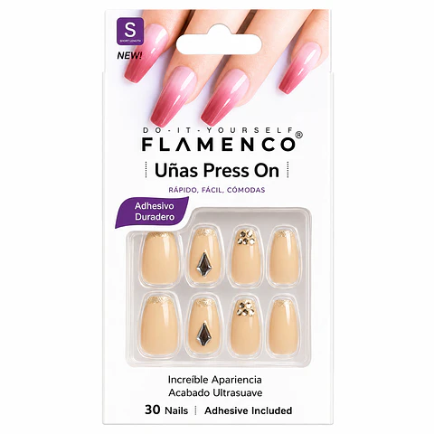 uñas press on "diamantes"