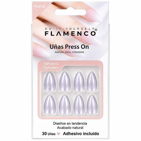 uñas press on lilas "76"