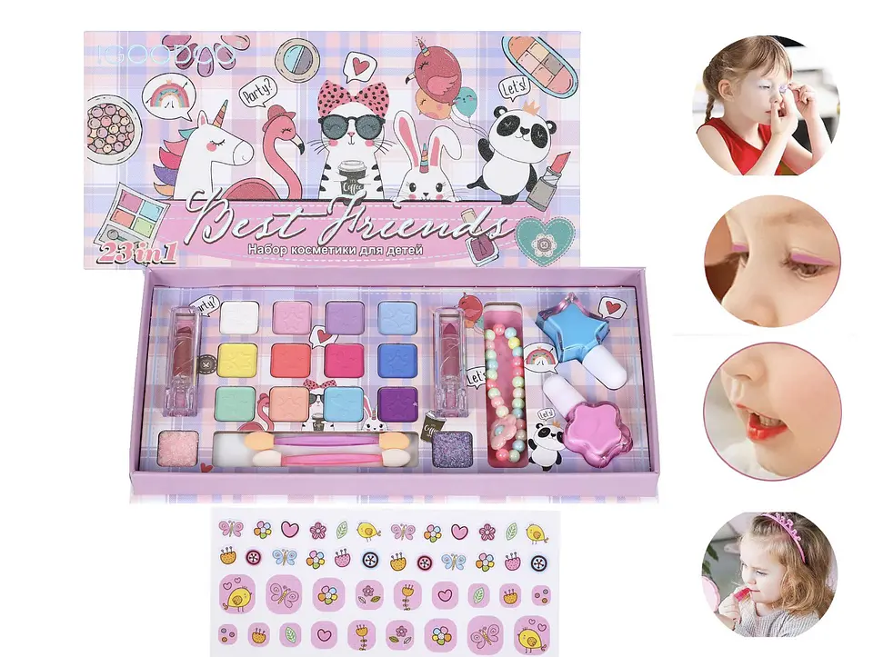set de maquillaje niña + accesorios  1