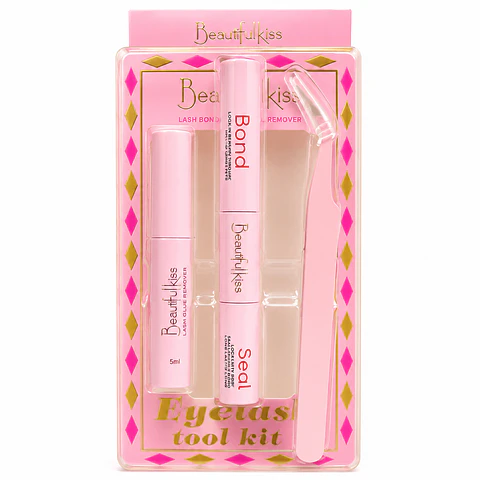 kit para pestañas racimo pegamento, sellador, removedor 