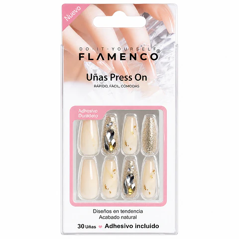 Uñas press on "brillo"