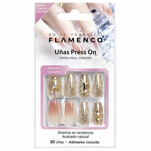 uñas press on “café degrade”