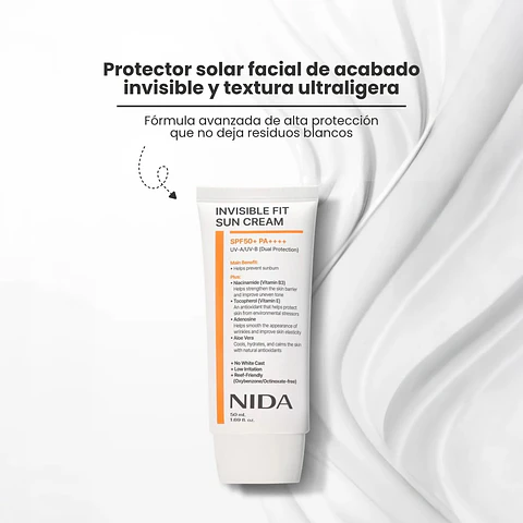NIDA invisible Fit Sun Cream 50ml