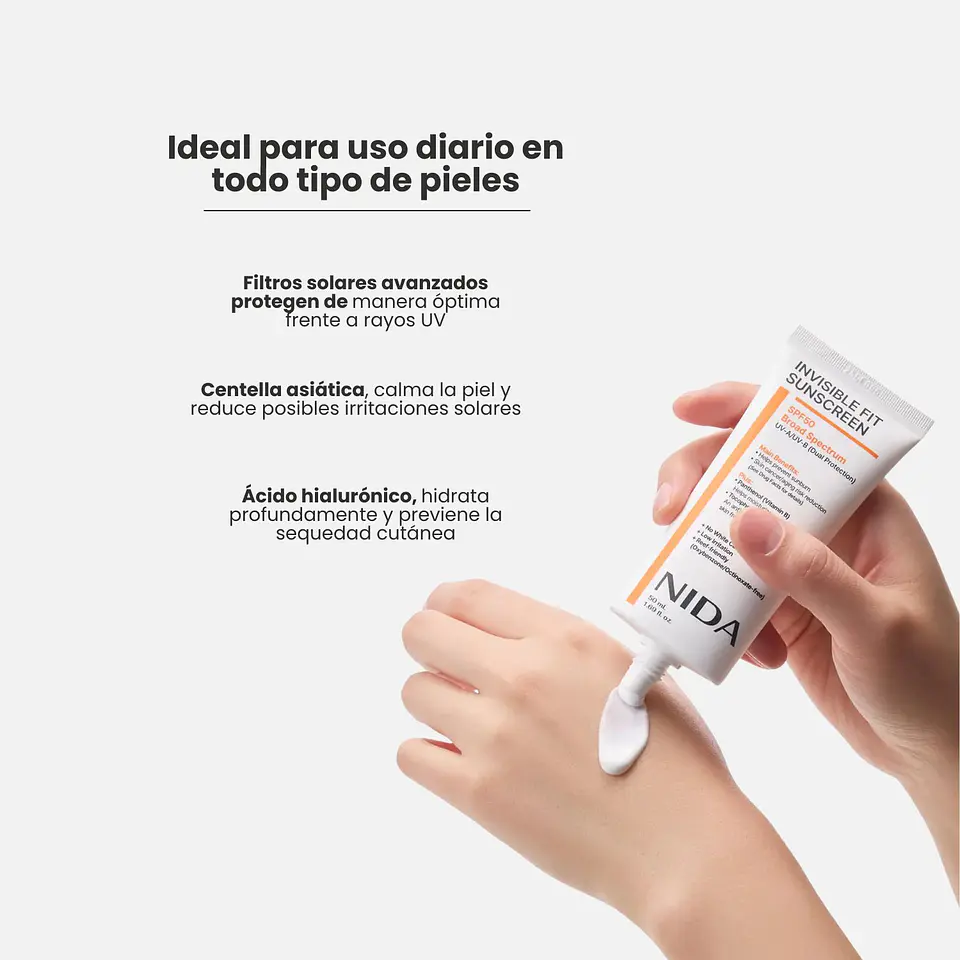 NIDA invisible Fit Sun Cream 50ml 4