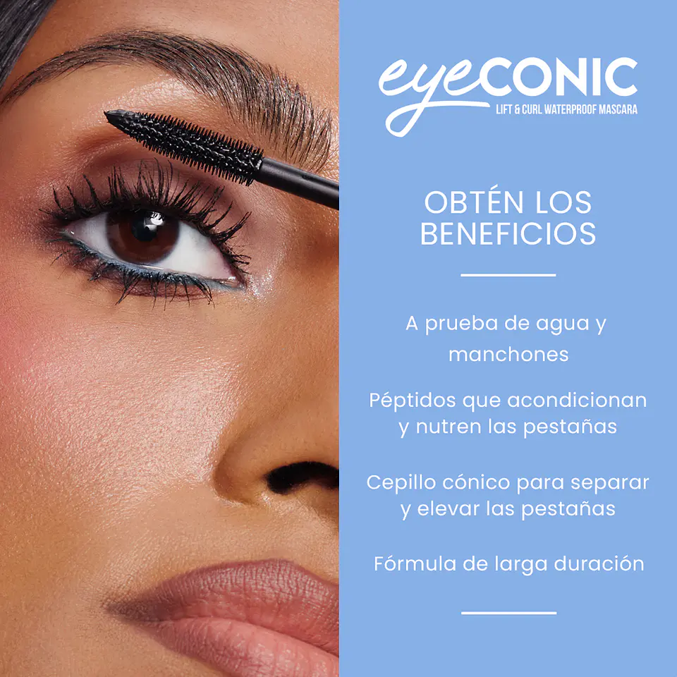 EYECONIC - MASCARA PARA PESTAÑAS A PRUEBA DE AGUA - LIFT & CURL 2