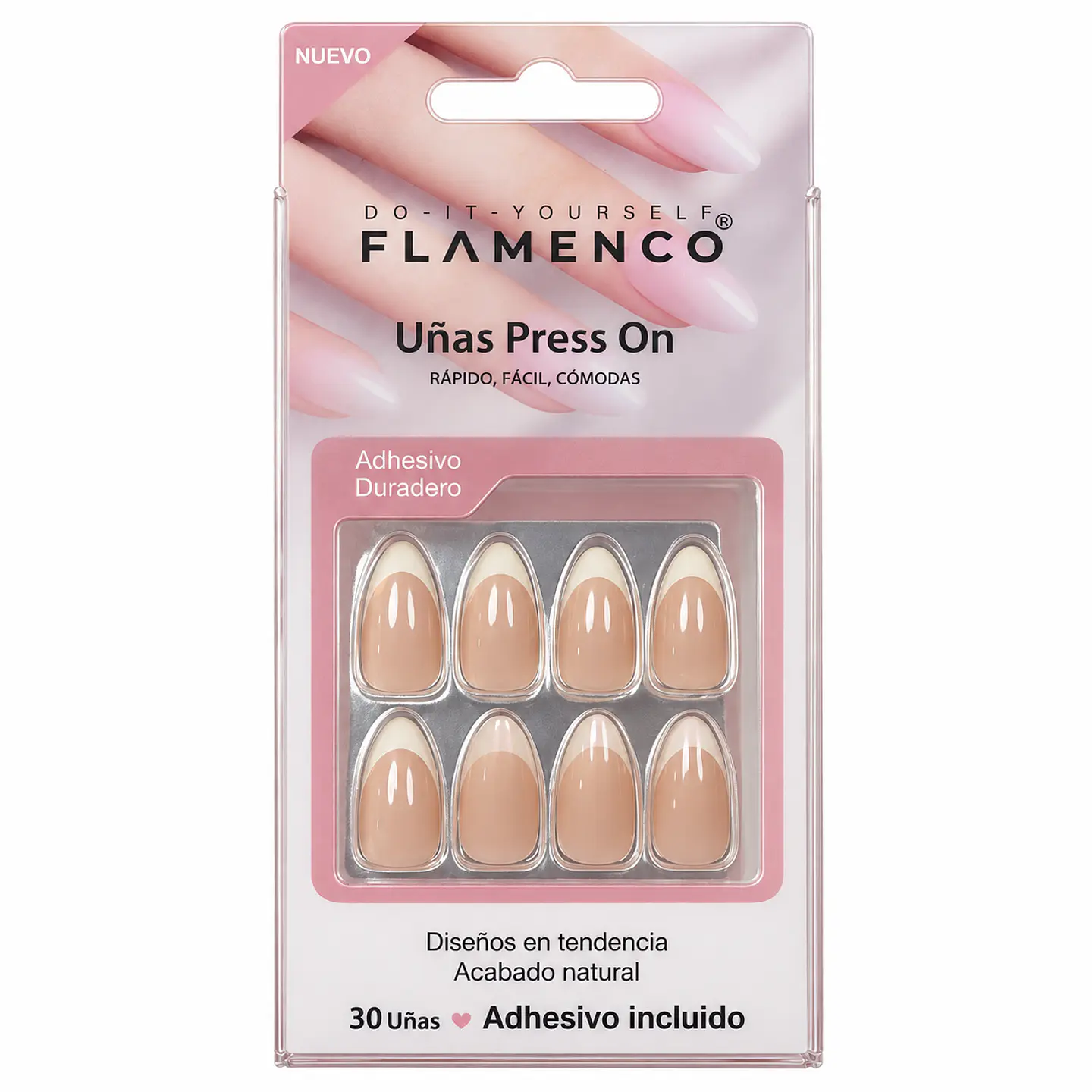 uñas press on francesa 