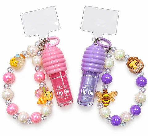 LIP oil shimmer (llavero y porta celular)
