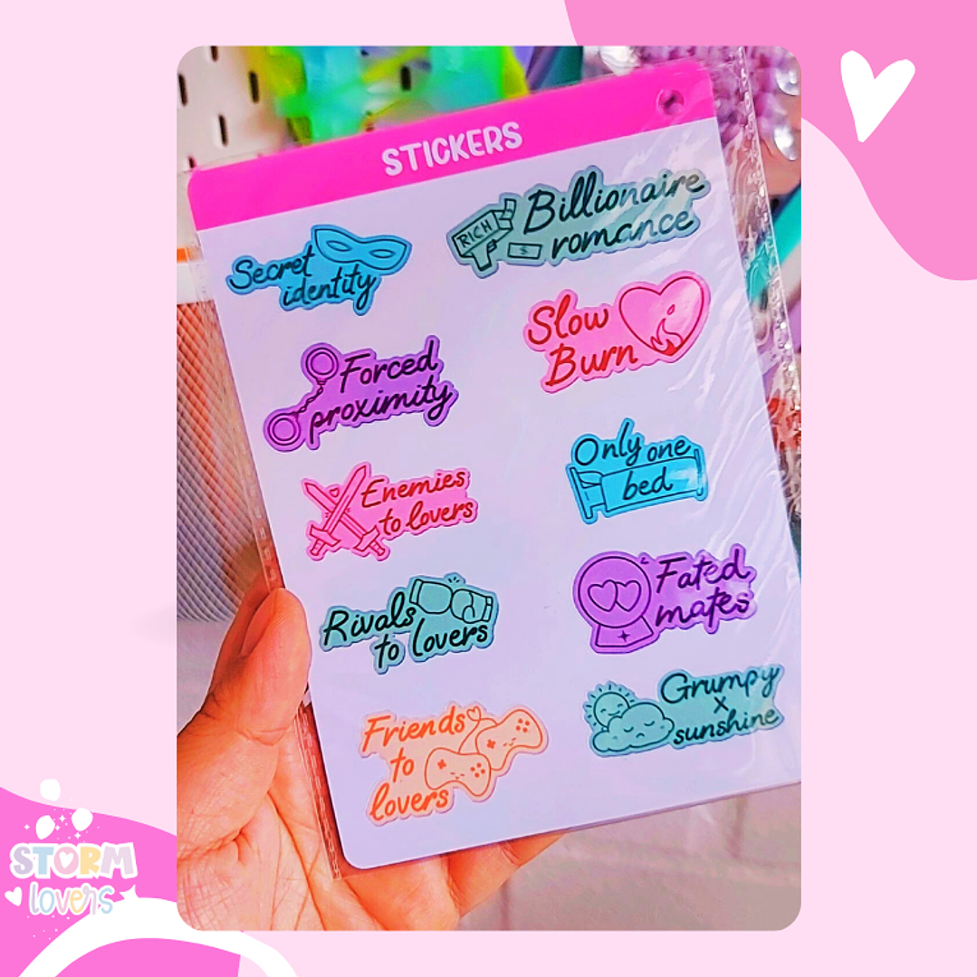 Láminas de Stickers – Tropes Literarios 1