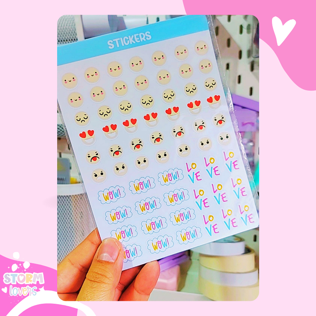 Láminas de Stickers – Emociones 1