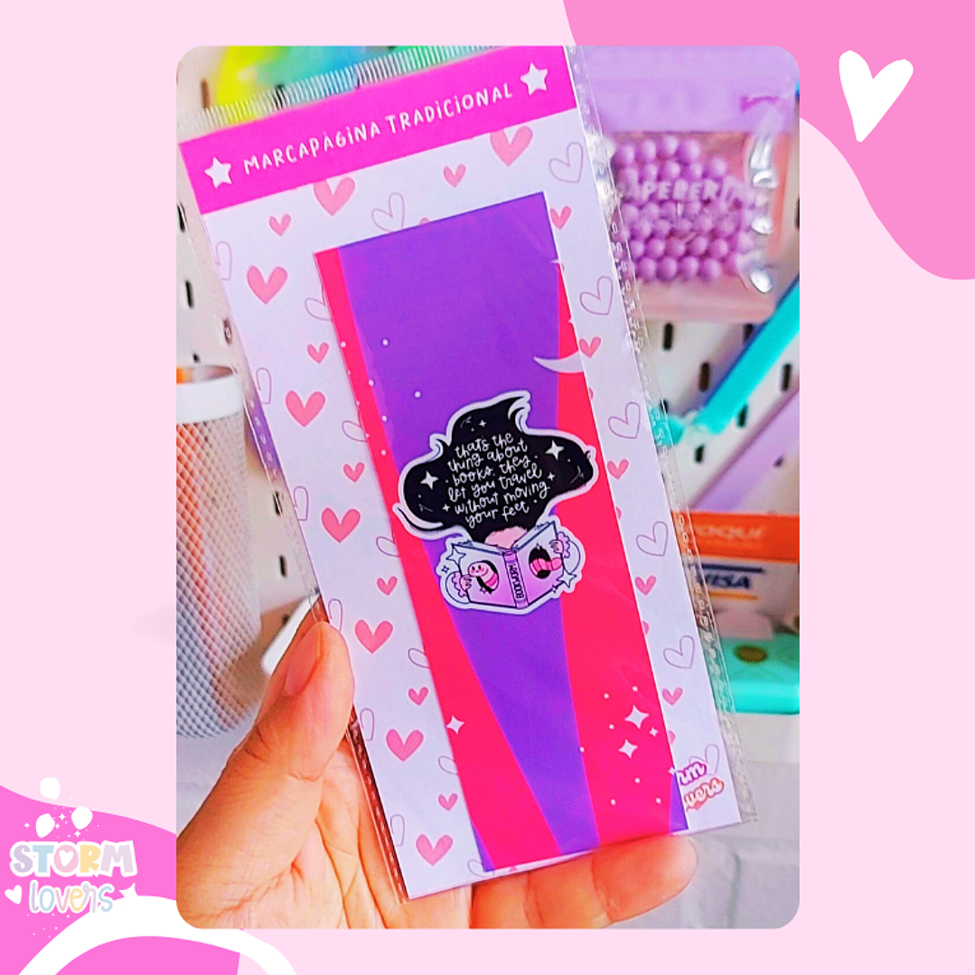 Marcapáginas Tradicional | Bookworm girl reading 1