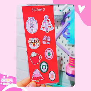 Laminas Stickers 15x6 Especial Navidad