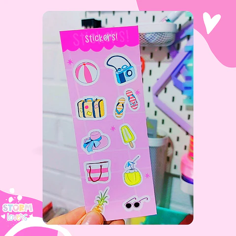 Laminas Stickers 15x6 Verano
