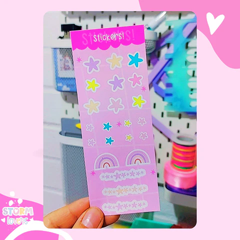 Laminas Stickers 15x6 Estrellas