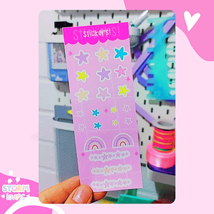 Laminas Stickers 15x6 Estrellas