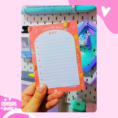 Taco de Notas (A6) Cosas que hacer Cozy