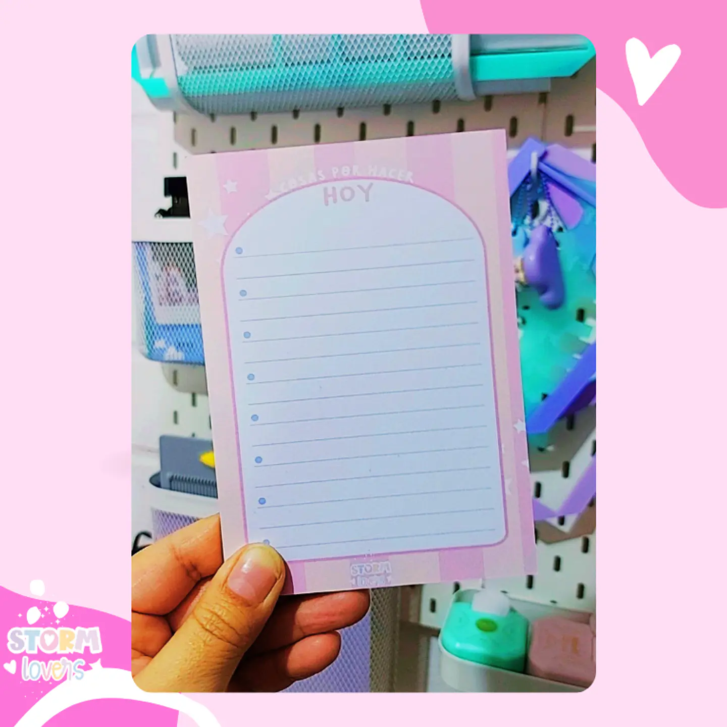 Taco de Notas (A6) Cosas que hacer Rosada 1