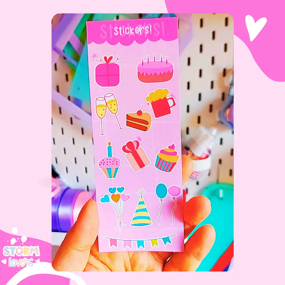 Laminas Stickers 15x6 Birthday 1
