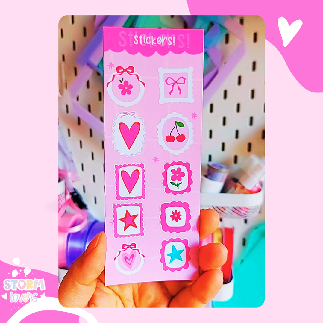 Laminas Stickers 15x6 Coquette 1