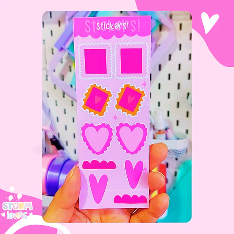 Laminas Stickers 15x6 Fuscia