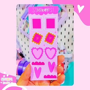 Laminas Stickers 15x6 Fuscia