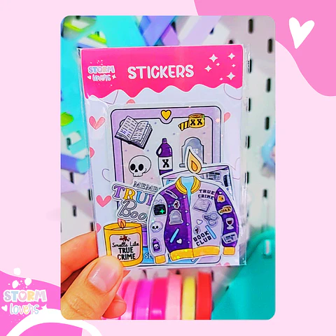 Set Stickers Book True Crime