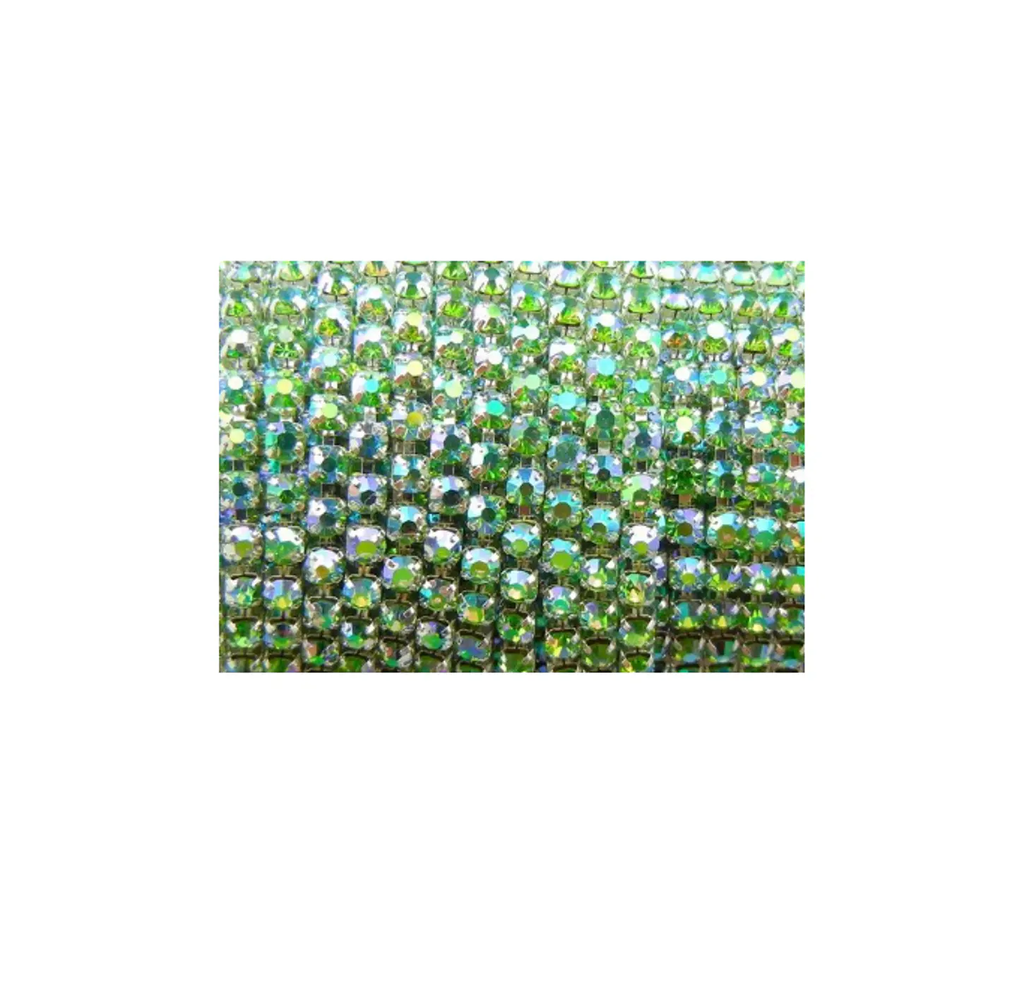 Cadena Plateada Peridot Tornasol 1
