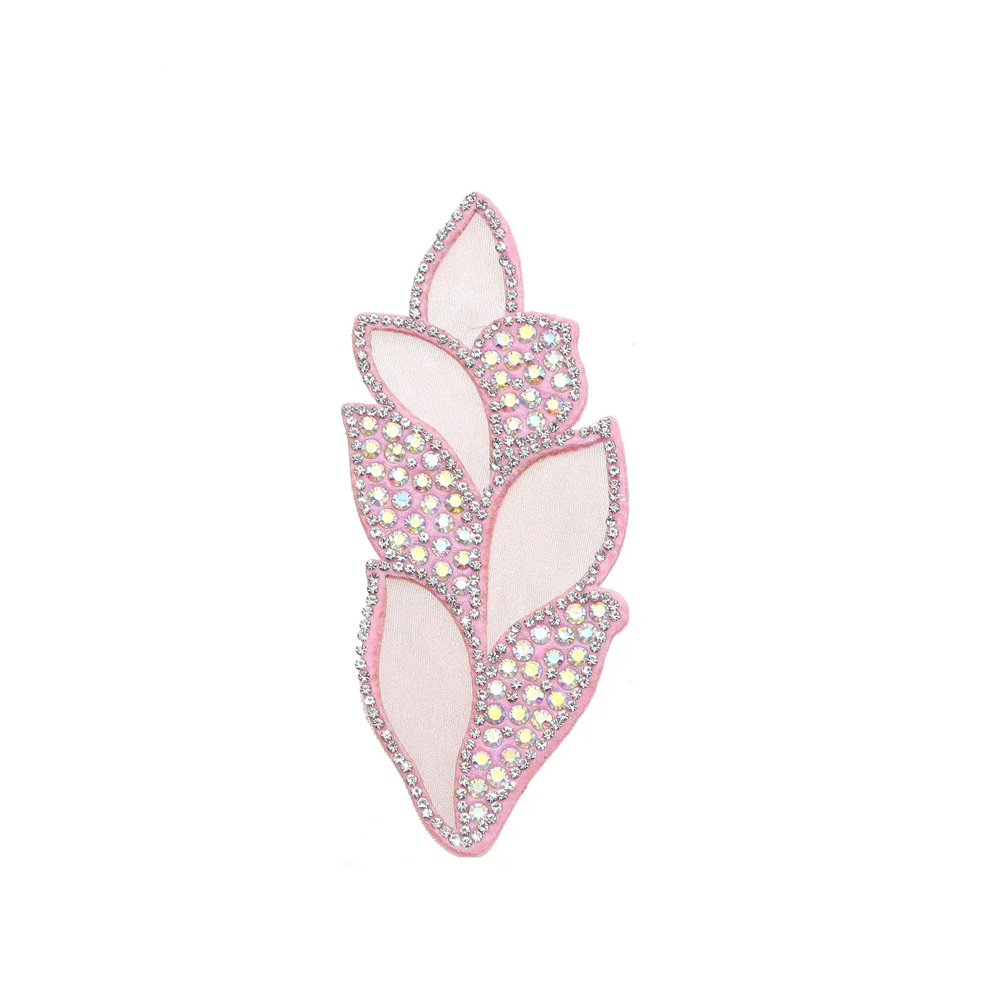 Aplicación con cristales Rosado 5x11cm 2