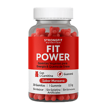 Fit Power Preentreno Detox En Gomitas sabor manzana 1