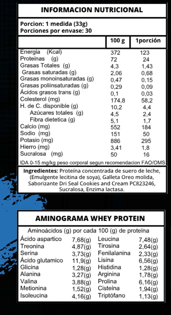 Whey Protein Cookies & Cream 1kg Strongfit Nutrition 5