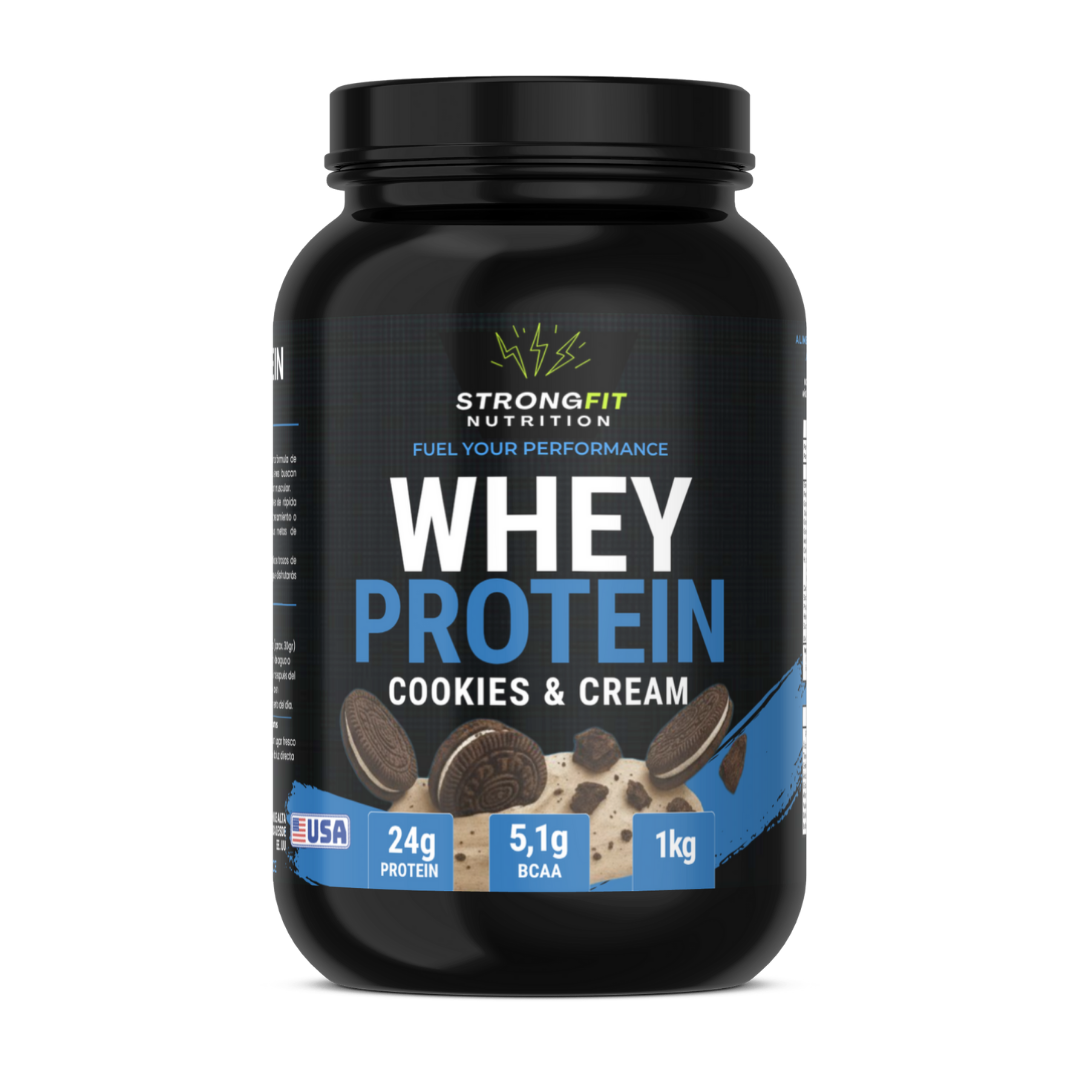 Whey Protein Cookies & Cream 1kg Strongfit Nutrition 1