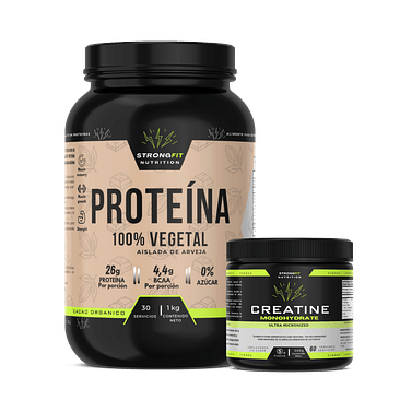 Pack Proteína Vegetal + Creatina Monohidratada 300gr 1