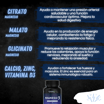 Pack Magnesio Con Calcio, Zinc Y D3 - 120 Cápsulas 4