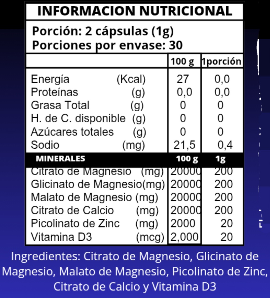 Pack Magnesio Con Calcio, Zinc Y D3 - 120 Cápsulas 4