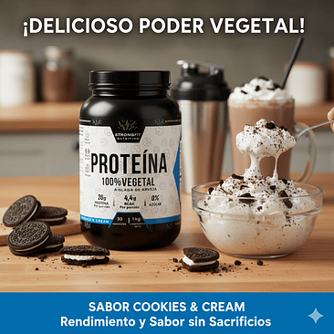 Proteína Vegetal 1kg sabor Cookies and Cream 2