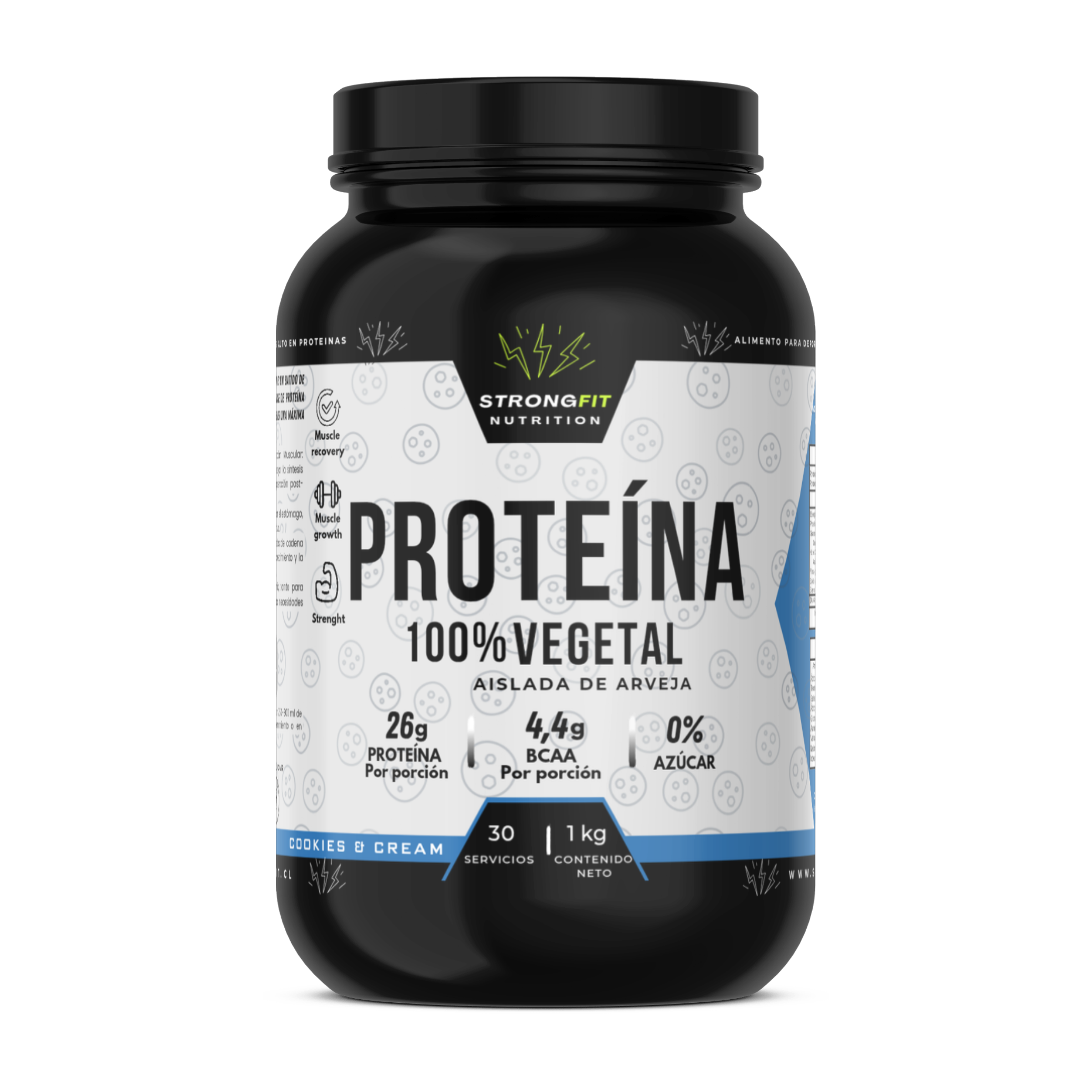 Proteína Vegetal 1kg sabor Cookies and Cream 1