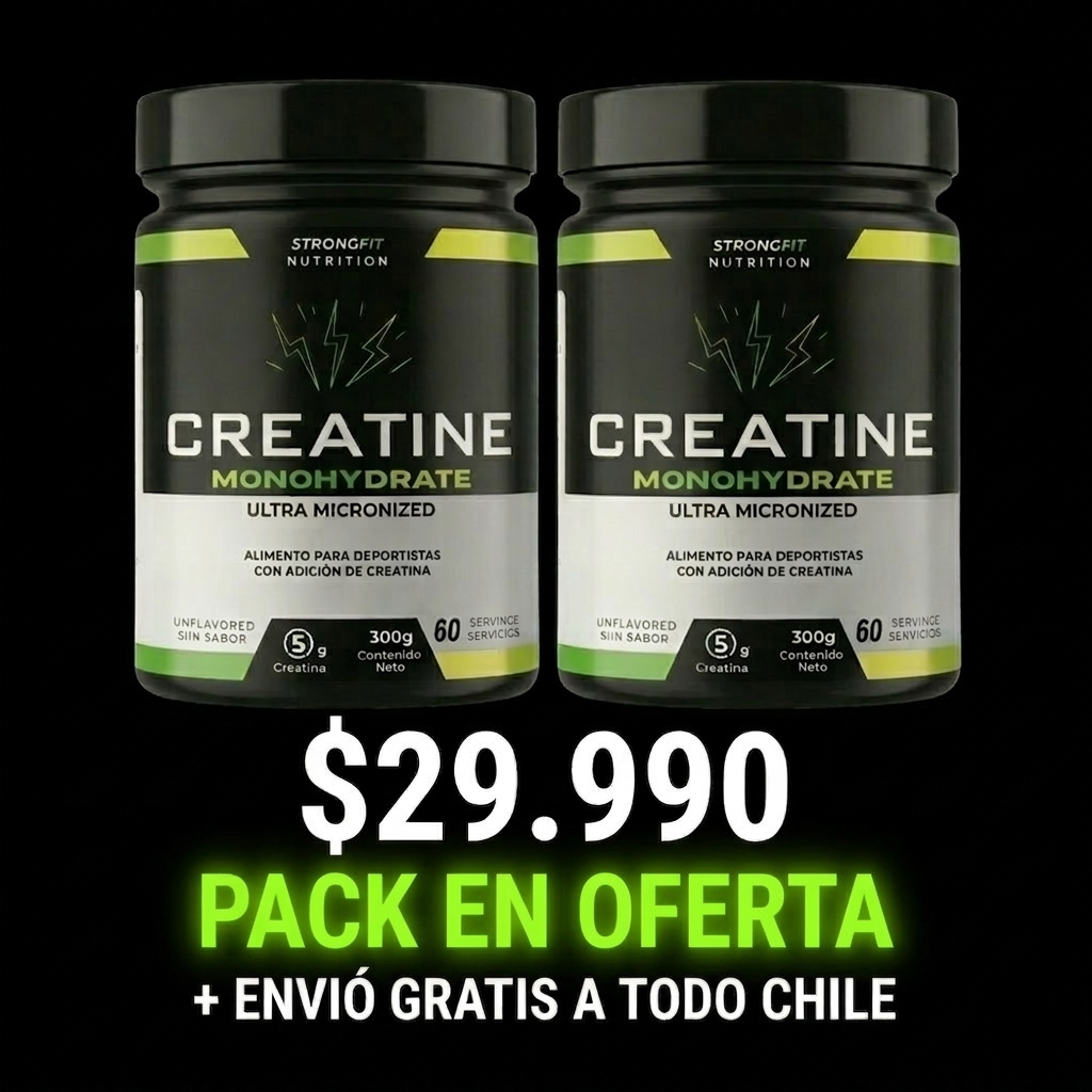 OFERTA HOY Creatina Monohidratada Ultra Micronizada 300g 60sv 4