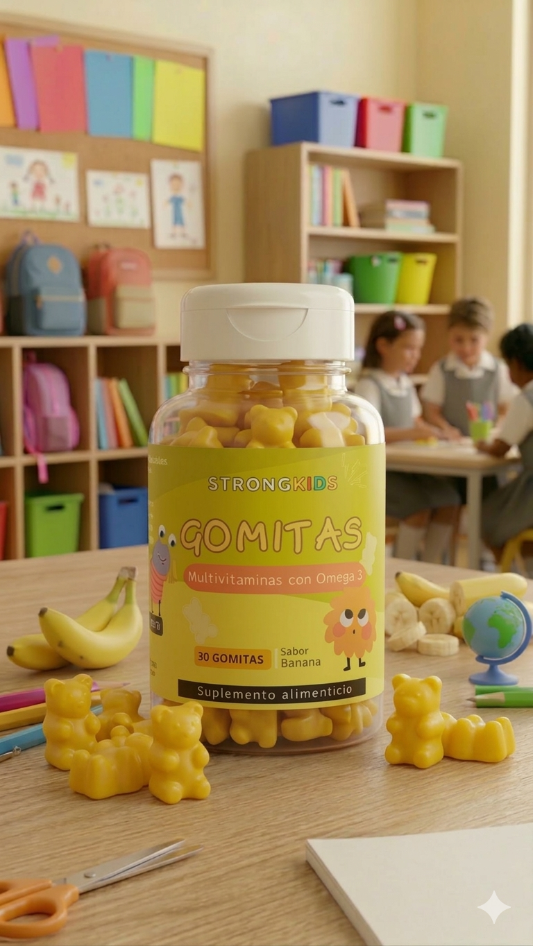 Gomitas Multivitamínicas Niños Con Omega3 Strongkids 4