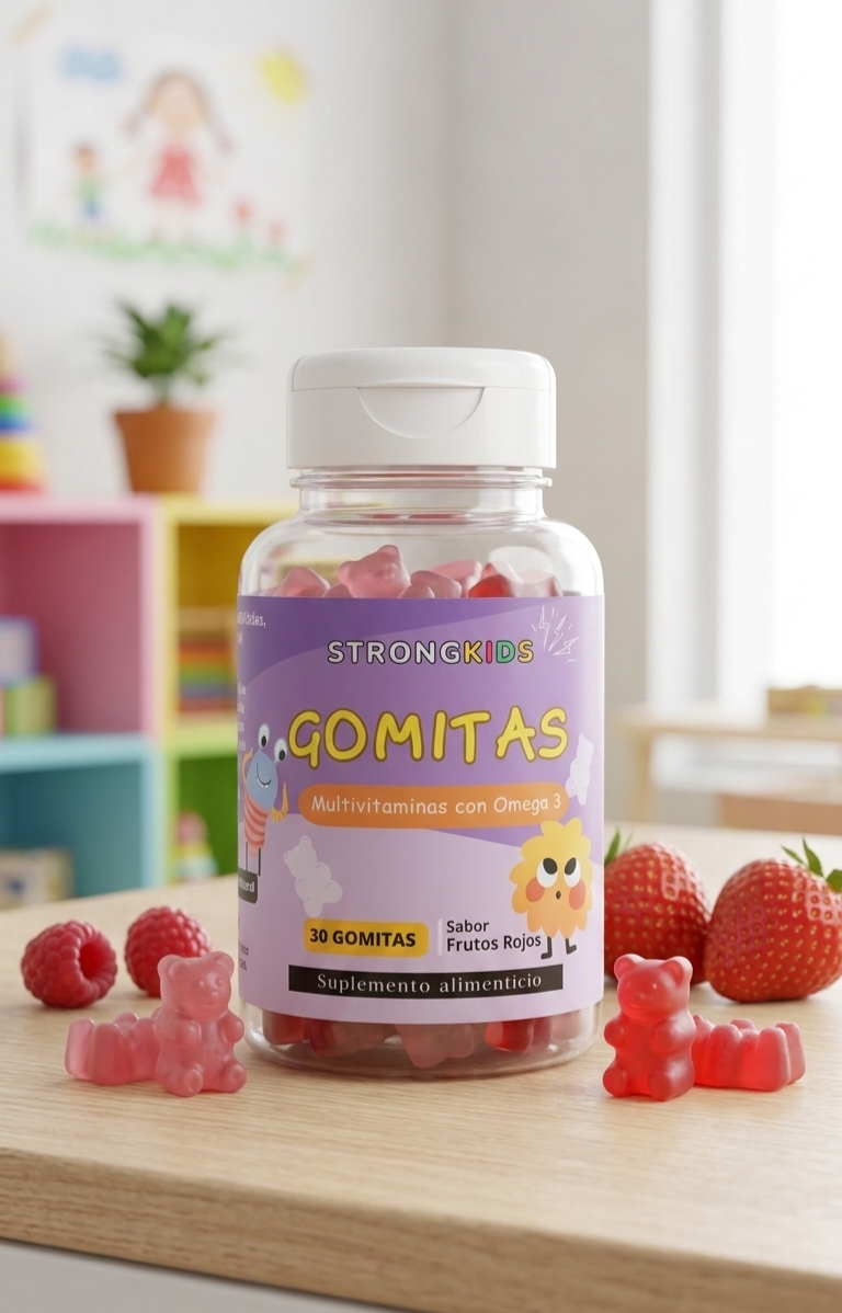 Gomitas Multivitamínicas Niños Con Omega3 Strongkids 2