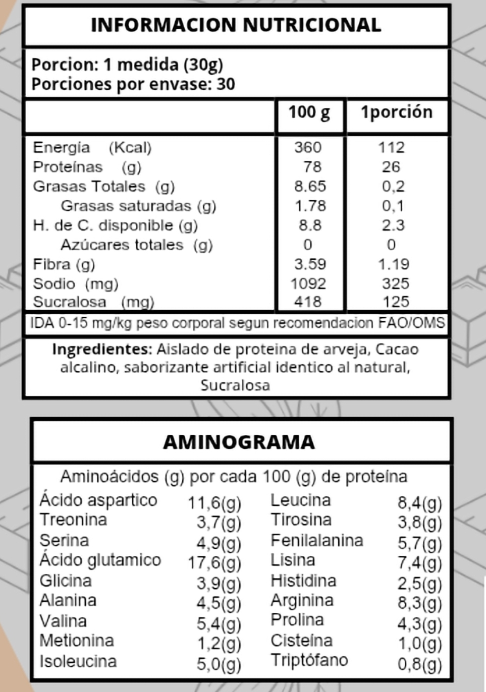 Proteína Vegetal 1kg Sabor Chocolate 4